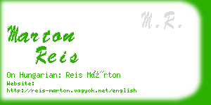 marton reis business card